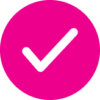 Pink checklist tick