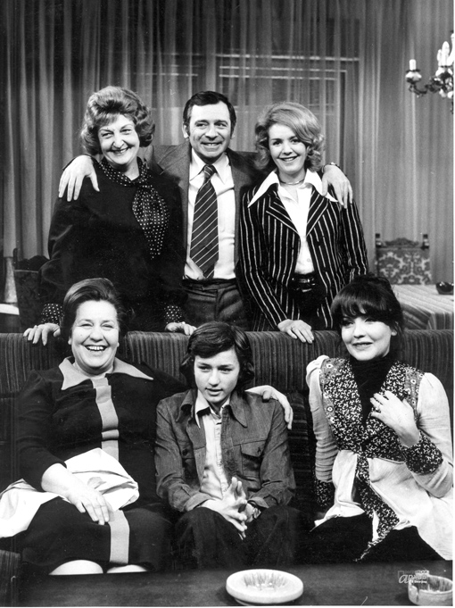 The cast of the Yugoslav television series Theatre in the House, 1973. Photo courtesy of the Television Belgrade Programme Archive.